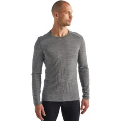 Icebreaker Men's Merino 200 Oasis Long Sleeve Crewe Thermal Top -Explore Apparel 104365013 2