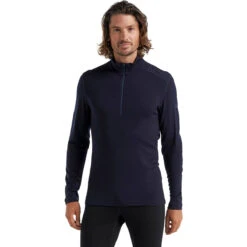 Icebreaker Men's Merino 260 Tech Long Sleeve Half Zip Thermal Top -Explore Apparel 104372401 1