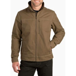 KUHL Men's Burr Jacket -Explore Apparel 1052 burr jacket khaki front