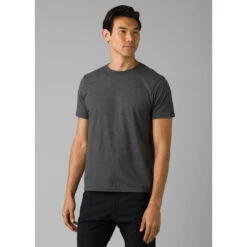 Men's PrAna Crew T-Shirt -Explore Apparel 1971461 CHARCOALHEATHER