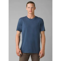 Men's PrAna Crew T-Shirt -Explore Apparel 1971461 DENIMHEATHER