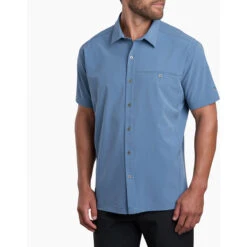 KUHL Men's Renegade Shirt -Explore Apparel 3069 Renegade SS Blue Cove Front 1