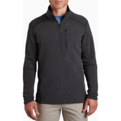 KUHL Men's Interceptr 1/4 Zip -Explore Apparel 3185 Interceptr Qtr Zip Steel Front