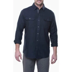 KUHL Men's Descendr Flannel Shirt -Explore Apparel 7244 descendr ls mutiny blue front pdp photo 8291e362 27cd 465b ab72 90aa30374f1e