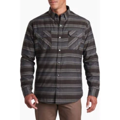 KUHL Men's Joyrydr -Explore Apparel 7253 Joyrydr Onyx Stripe Front