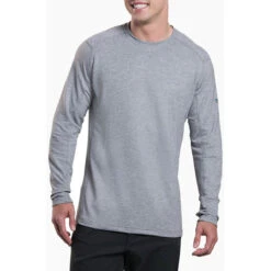 KUHL Men's Influx Long Sleeve Shirt -Explore Apparel 7279 influx ls concrete gray front 1 pdp photo 135da6b2 3650 4500 bfcb e486f592ff78