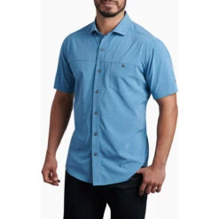 KUHL Men's Optimizr Short Sleeve 11 KUHL Men's Optimizr Short Sleeve -Explore Apparel 7316 Optimizer SS Marin Blue Front