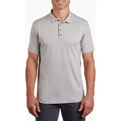 Men's AirKuhl Polo -Explore Apparel 7344 airkuhl polo cloud gray front 1