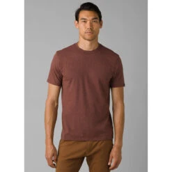 Men's PrAna Crew T-Shirt -Explore Apparel M1CREW114 CLOVEHEATHER