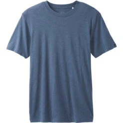 Men's PrAna Crew T-Shirt -Explore Apparel M1CREW114 DENIMHEATHER ALT 9