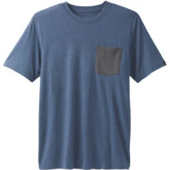 Men's PrAna Pocket T-Shirt -Explore Apparel M1POCK316 DENIMHEATHER ALT 9