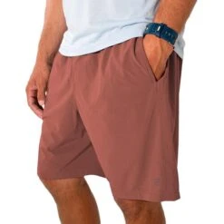 Men's Breeze Short - 8" 17 Men's Breeze Short - 8" -Explore Apparel M BreezeShorts AdobeRed 1