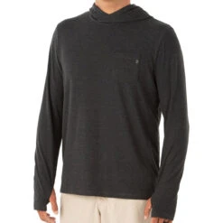 Men's Bamboo Crossover Hoody 8 Men's Bamboo Crossover Hoody -Explore Apparel M CrossoverHoody HBlack 1