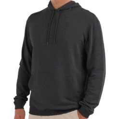 Men's Bamboo Fleece Pullover Hoody -Explore Apparel M FleecePulloverHoody 1000px HeatherBlack 1 2