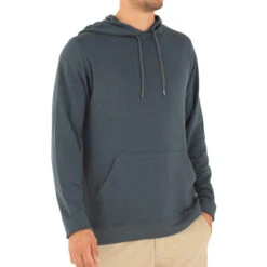 Men's Bamboo Fleece Pullover Hoody -Explore Apparel M FleecePullover Hoody BlueDusk 1 2