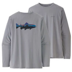 Patagonia Men's Long-Sleeved Cap Cool Daily Fish Graphic Shirt -Explore Apparel POS WBS22 52147 FTGY 1