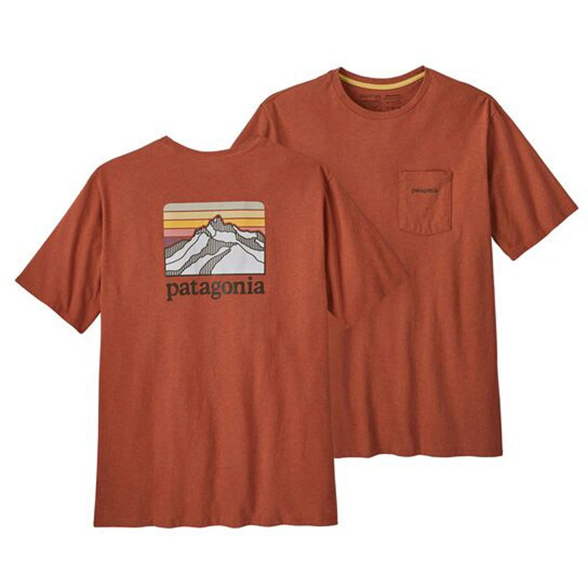 Patagonia Men's Line Logo Ridge Pocket Responsibili-Tee 10 Patagonia Men's Line Logo Ridge Pocket Responsibili-Tee - Image 8
