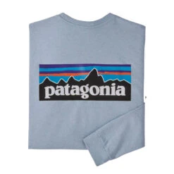 Patagonia Men's Long-Sleeved P-6 Logo Responsibili-Tee 19 Patagonia Men's Long-Sleeved P-6 Logo Responsibili-Tee -Explore Apparel WBF22 38518 STME