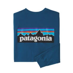 Patagonia Men's Long-Sleeved P-6 Logo Responsibili-Tee -Explore Apparel WBF22 38518 WAVB 1