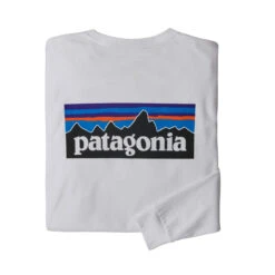 Patagonia Men's Long-Sleeved P-6 Logo Responsibili-Tee -Explore Apparel WBS20 38518 WHI 1