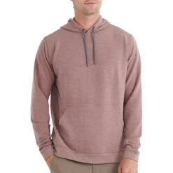 Men's Bamboo Fleece Pullover Hoody -Explore Apparel fleece pullover hoody heather brick men top 1 1