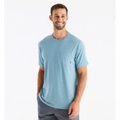 Men's Bamboo Flex Pocket Tee -Explore Apparel flex pocket tee heather mineral men 1