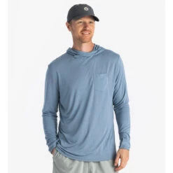 Men's Bamboo Lightweight Hoodie 39 Men's Bamboo Lightweight Hoodie -Explore Apparel lightweight hoody blue fog men 1 1