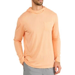 Men's Bamboo Lightweight Hoodie 38 Men's Bamboo Lightweight Hoodie -Explore Apparel lightweight hoody tropic orange men top 1 1