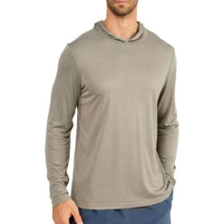 Men's Bamboo Lightweight Shore Hoody 12 Men's Bamboo Lightweight Shore Hoody -Explore Apparel lightweight shore hoody moss men top 1