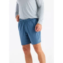 Men's Lined Breeze Short - 7.5" -Explore Apparel lined breeze short pacific blue men 1